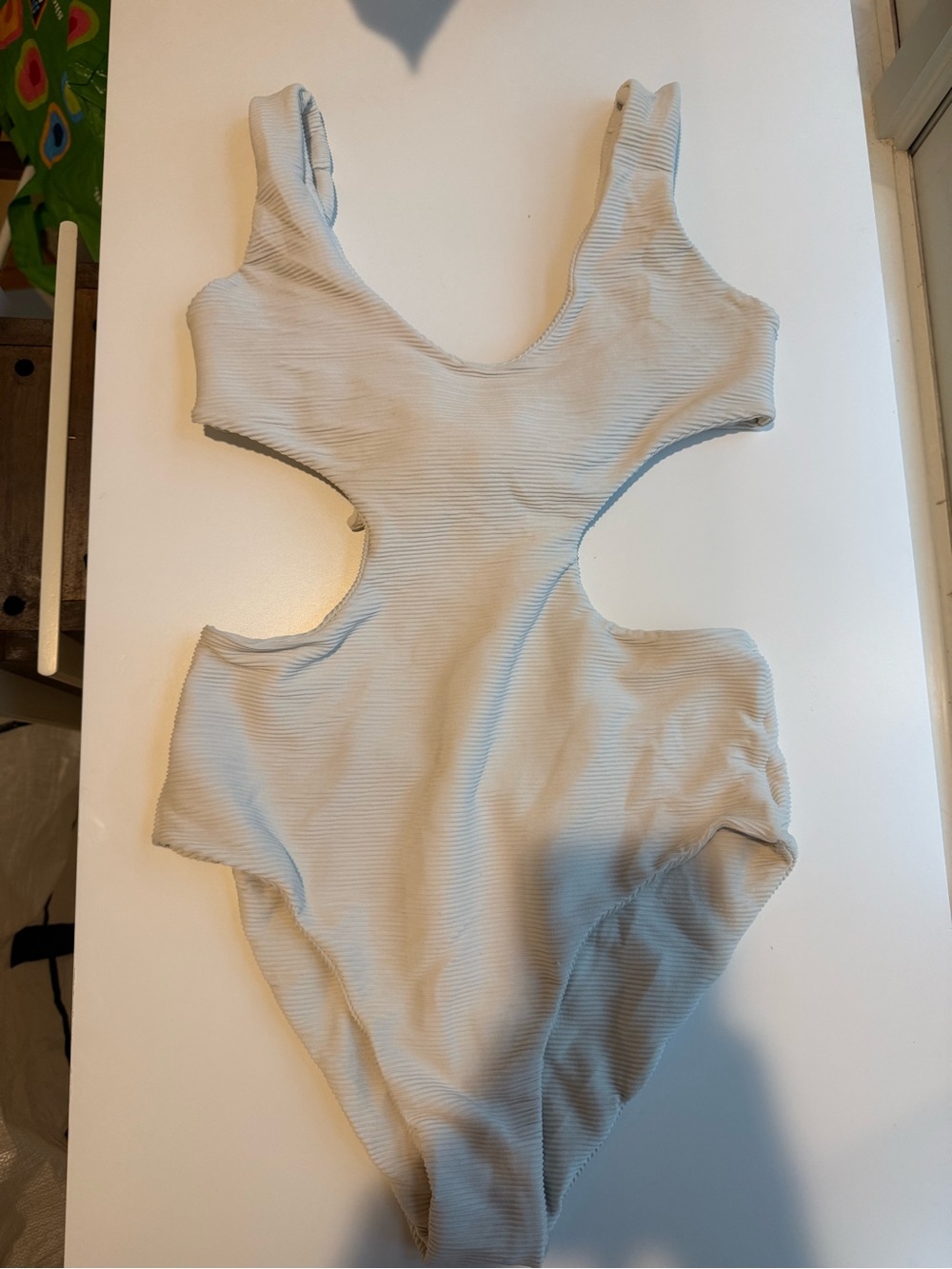 Citrine Swim Ribbed One Piece with Cutouts